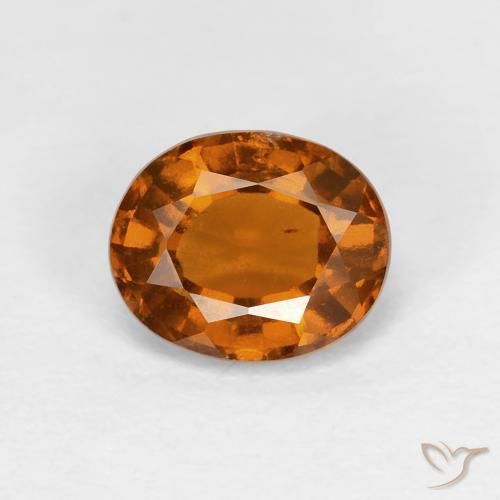1.52ct Naturel Medium Dark-Orange Grenat Hessonite, ovale, VS