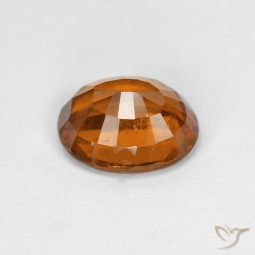 Grenat Hessonite Medium Dark-Orange naturelle ovale, 1.52 ct, VS