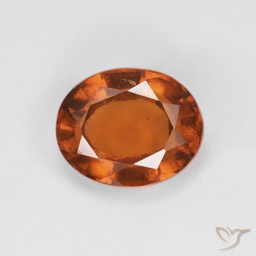 2.28ct Naturel Medium Dark-Orange Grenat Hessonite, ovale, VVS-VS