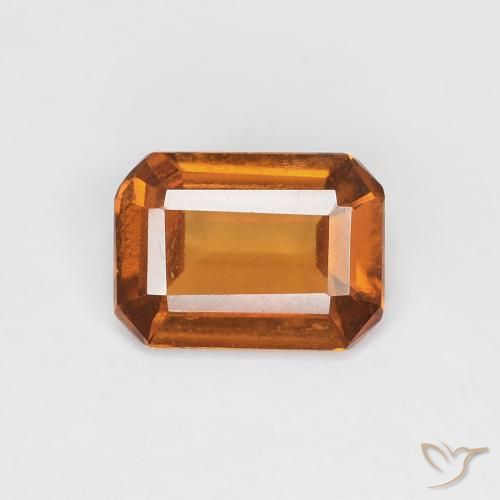 Grenat Hessonite Orange moyen naturelle Octogone / coupe Émeraude, 0.97 ct, VVS-VS