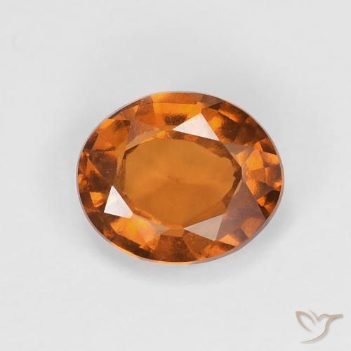 1.60ct Naturel Medium Dark-Orange Grenat Hessonite, ovale, VVS-VS