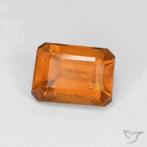 1.41ct Naturel Orange moyen Grenat Hessonite, Taille émeraude, VVS-VS