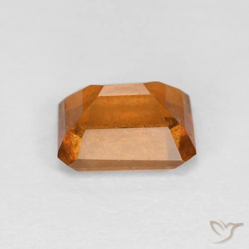 Grenat Hessonite Orange moyen naturelle Octogone / coupe Émeraude, 1.41 ct, VVS-VS