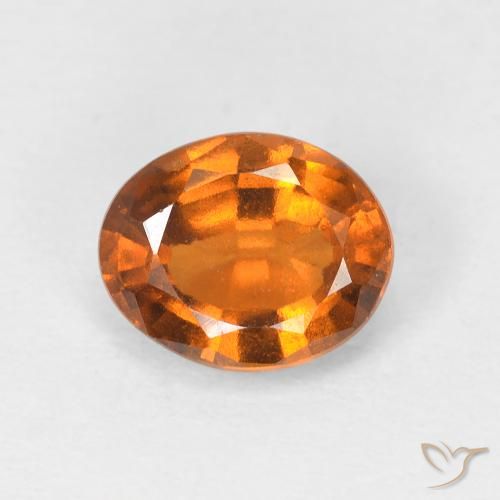 1.46ct Naturel Orange moyen Grenat Hessonite, ovale, VVS-VS