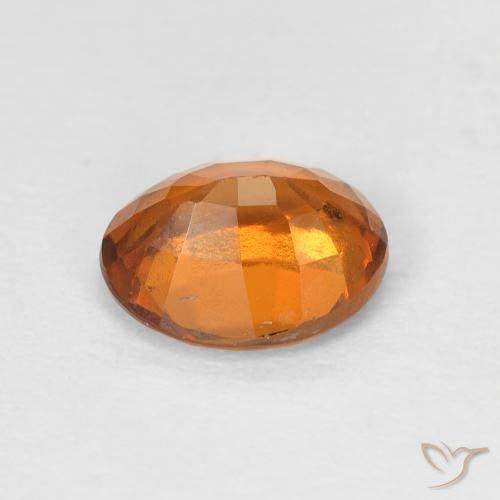 Grenat Hessonite Orange moyen naturelle ovale, 1.46 ct, VVS-VS