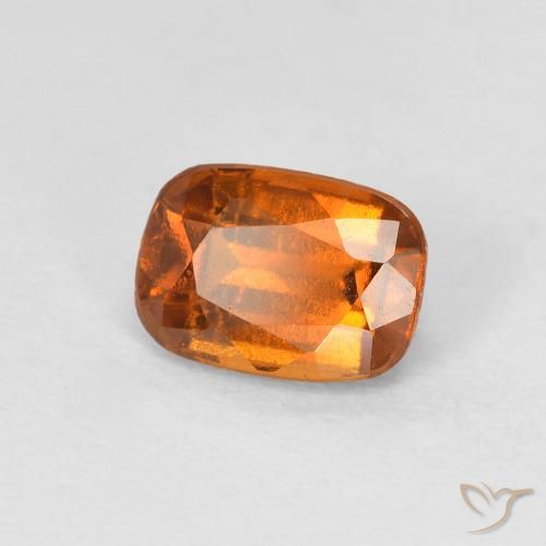 Grenat Hessonite Orange moyen naturelle Coussin, 1.28 ct, VS