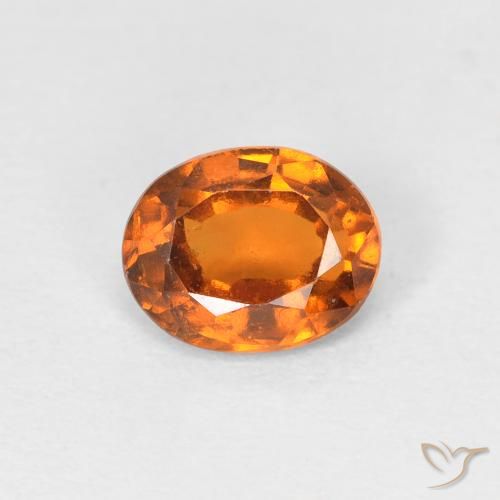 Grenat Hessonite Orange moyen naturelle ovale, 1.16 ct, VS
