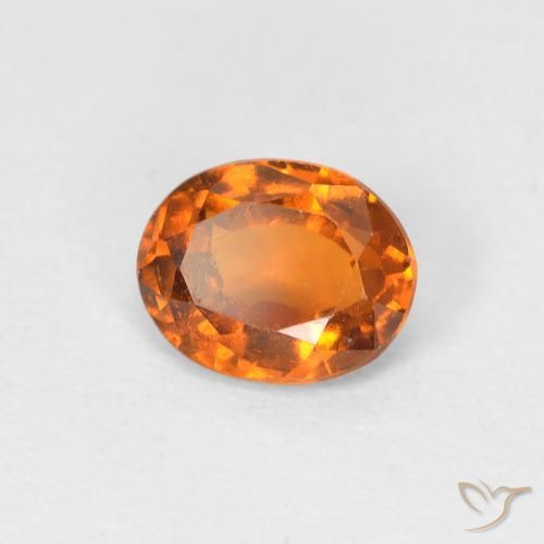 Grenat Hessonite Orange moyen naturelle ovale, 1.16 ct, VS