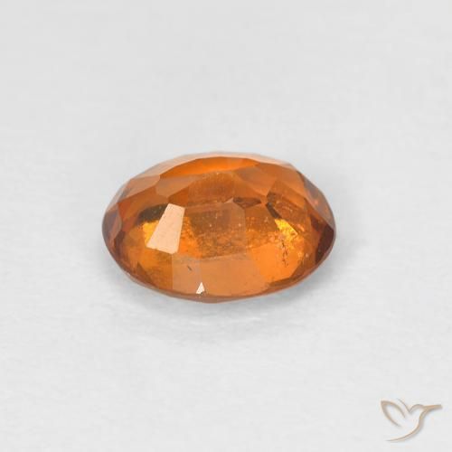 Grenat Hessonite Orange moyen naturelle ovale, 1.16 ct, VS