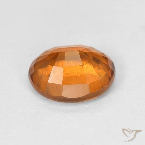 Grenat Hessonite Orange foncé naturelle ovale, 1.72 ct, VS