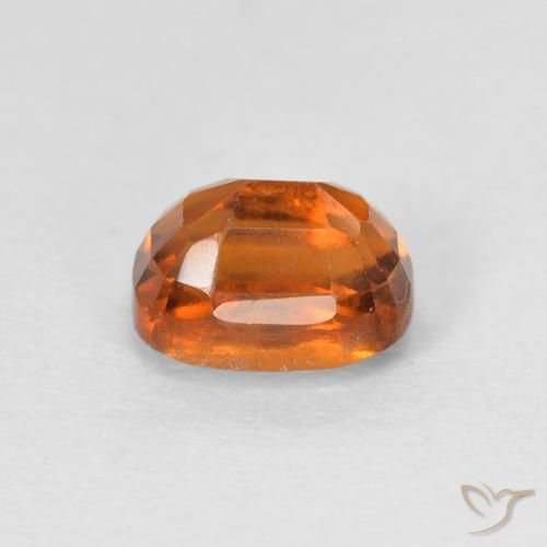 Grenat Hessonite Orange foncé naturelle Coussin, 1.64 ct, VS