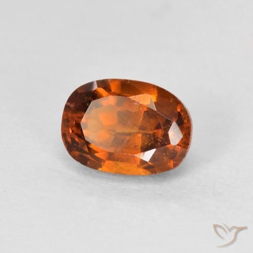 Grenat Hessonite Orange moyen naturelle ovale, 1.42 ct, VS