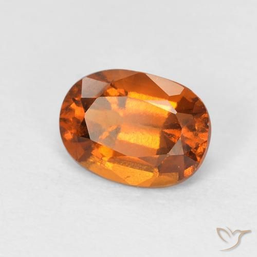 Grenat Hessonite Orange moyen naturelle ovale, 1.52 ct, VS