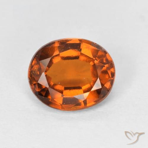 1.60ct Naturel Orange foncé Grenat Hessonite, ovale, VS