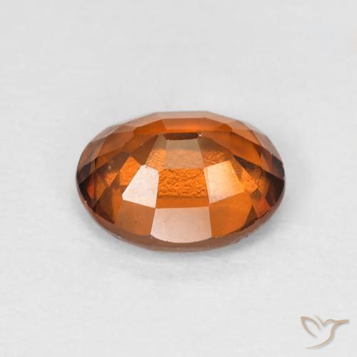 Grenat Hessonite Orange foncé naturelle ovale, 1.60 ct, VS
