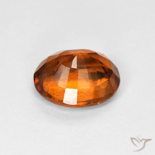 Grenat Hessonite Orange moyen naturelle ovale, 1.41 ct, VS