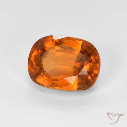 Grenat Hessonite Orange foncé naturelle Coussin, 2.03 ct, VS