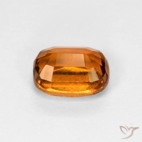 Grenat Hessonite Orange foncé naturelle Coussin, 1.37 ct, VS