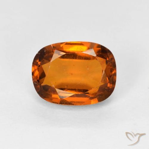 Grenat Hessonite Orange foncé naturelle Coussin, 2.08 ct, VS