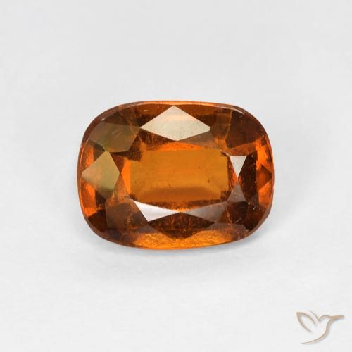 1.58ct Naturel Orange moyen Grenat Hessonite, Coussin, VS