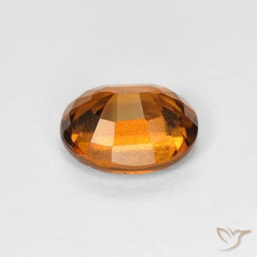 Grenat Hessonite Orange foncé naturelle ovale, 1.22 ct, VVS-VS