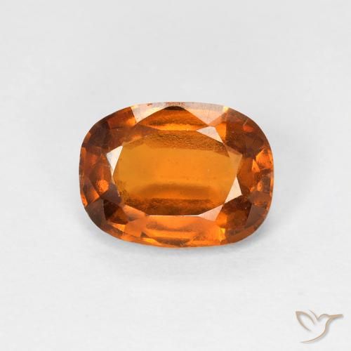 1.57ct Naturel Orange foncé Grenat Hessonite, Coussin, VVS-VS