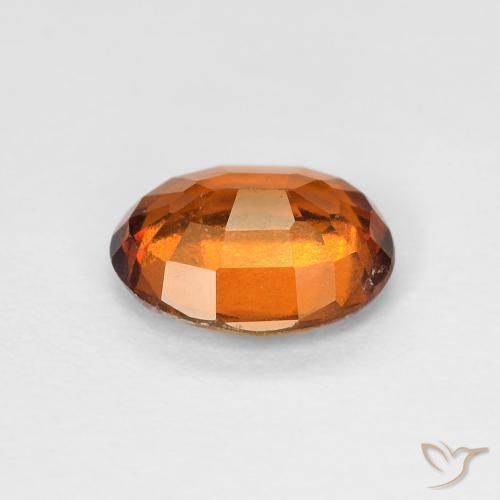 Grenat Hessonite Medium Dark-Orange naturelle ovale, 1.16 ct, VS