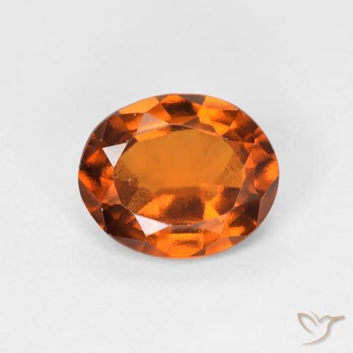 Grenat Hessonite Orange moyen naturelle ovale, 1.19 ct, VS