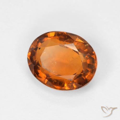 Grenat Hessonite Orange foncé naturelle ovale, 1.45 ct, VS-SI