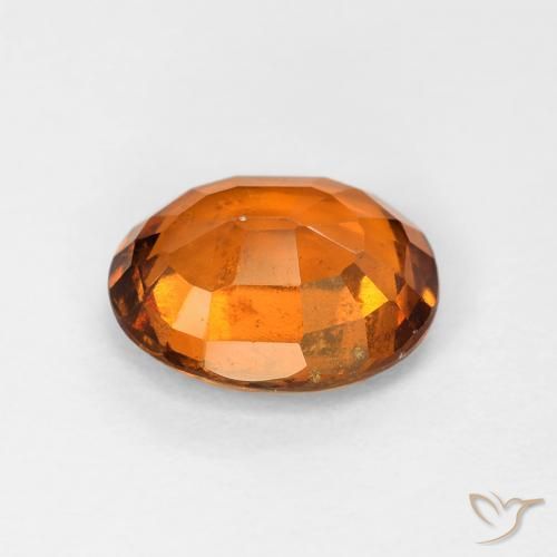 Grenat Hessonite Orange foncé naturelle ovale, 1.45 ct, VS-SI
