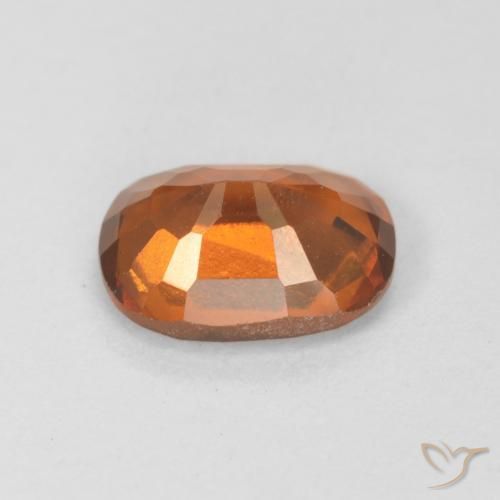 Grenat Hessonite Orange rougeâtre naturelle ovale, 1.64 ct, VS-SI