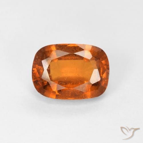 1.34ct Naturel Orange foncé Grenat Hessonite, Coussin, VS-SI