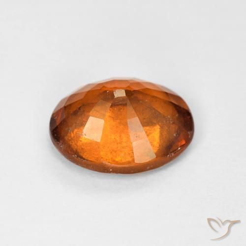 Grenat Hessonite Medium Dark-Orange naturelle ovale, 1.56 ct, VS-SI