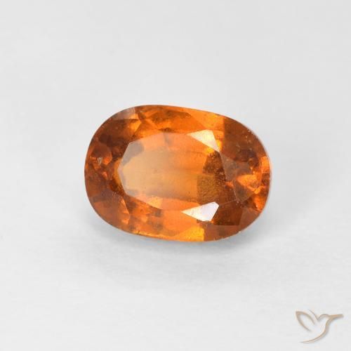Grenat Hessonite Medium Dark-Orange naturelle ovale, 1.32 ct, VS