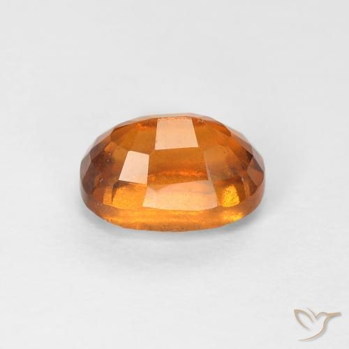 Grenat Hessonite Medium Dark-Orange naturelle ovale, 1.32 ct, VS