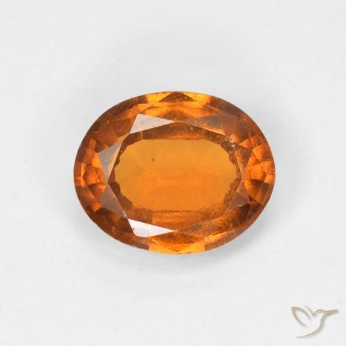 1.41ct Naturel Orange foncé Grenat Hessonite, ovale, VVS-VS