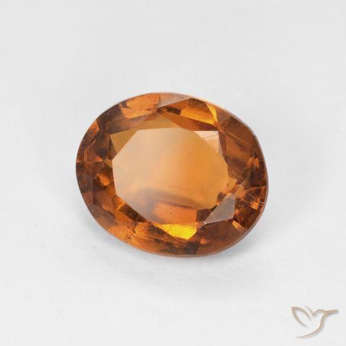 Grenat Hessonite Orange moyen naturelle ovale, 1.45 ct, VVS-VS