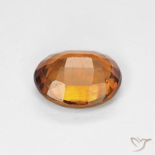 Grenat Hessonite Orange moyen naturelle ovale, 1.45 ct, VVS-VS
