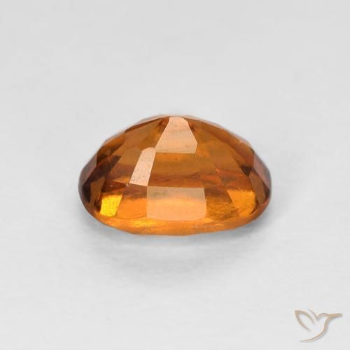 Grenat Hessonite Orange foncé naturelle Coussin, 1.26 ct, VVS-VS