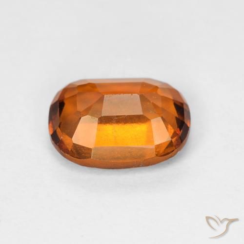 Grenat Hessonite Orange foncé naturelle Coussin, 1.66 ct, VS-SI