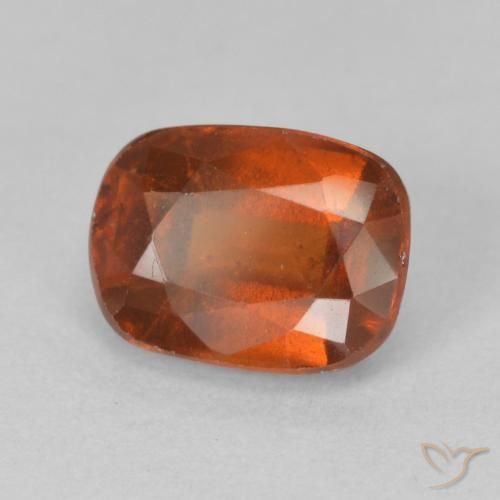 Grenat Hessonite Orange rougeâtre naturelle Coussin, 2.04 ct, VS-SI