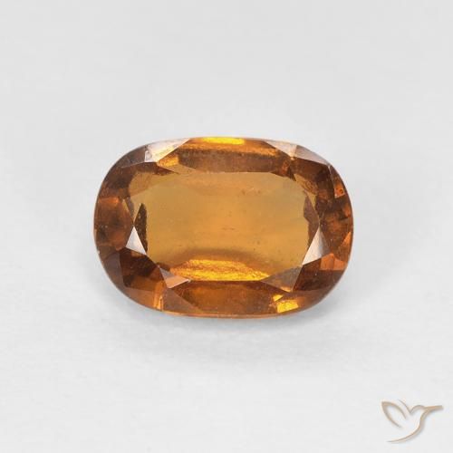 Grenat Hessonite Orange terre naturelle Coussin, 1.24 ct, VVS-VS