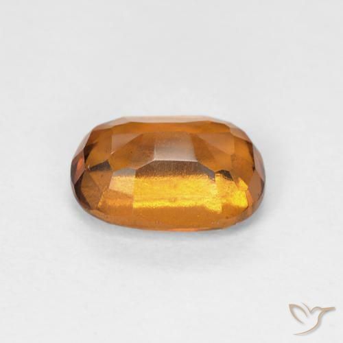 Grenat Hessonite Orange terre naturelle Coussin, 1.24 ct, VVS-VS