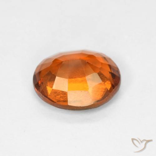 Grenat Hessonite Medium Dark-Orange naturelle ovale, 1.50 ct, VS