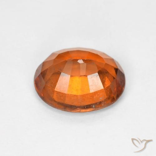 Grenat Hessonite Orange moyen naturelle ovale, 1.68 ct, VS