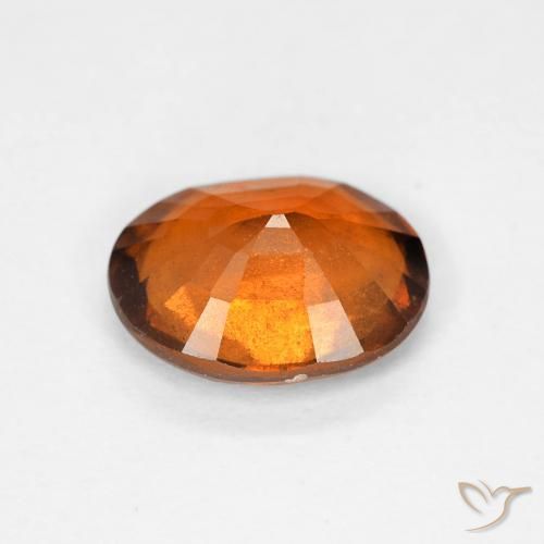 Grenat Hessonite Orange foncé naturelle ovale, 1.38 ct, VS