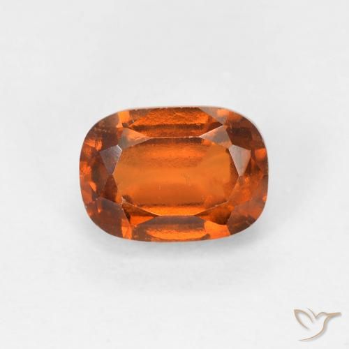 1.51ct Naturel Orange foncé Grenat Hessonite, Coussin, VS