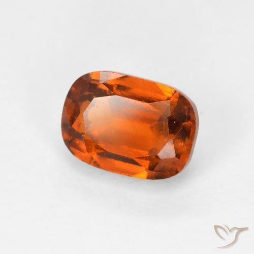 Grenat Hessonite Orange foncé naturelle Coussin, 1.51 ct, VS