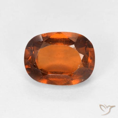 Grenat Hessonite Medium Dark-Orange naturelle Coussin, 2.10 ct, VS