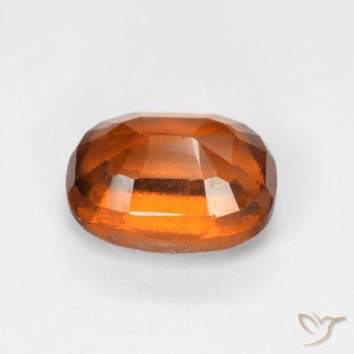 Grenat Hessonite Medium Dark-Orange naturelle Coussin, 2.10 ct, VS